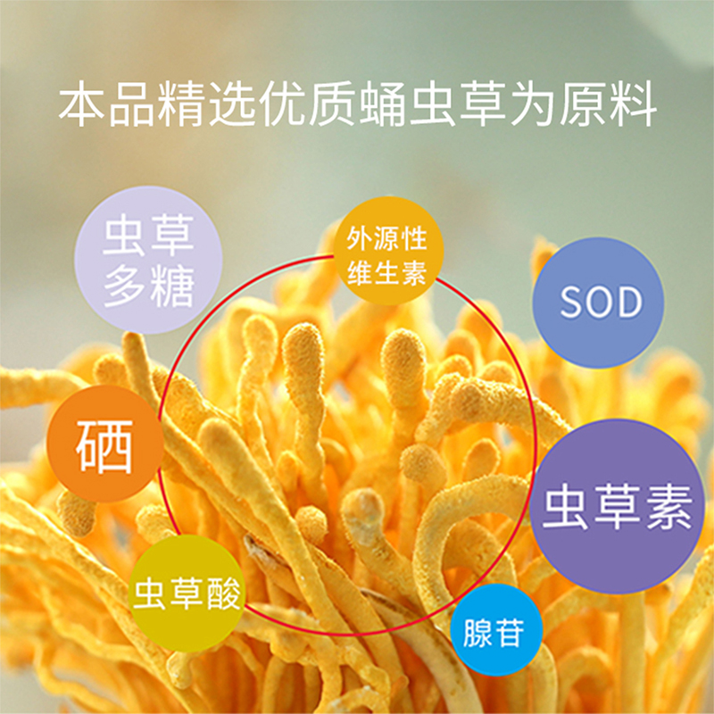 佑元蛹虫草片(压片糖果) 60片/盒