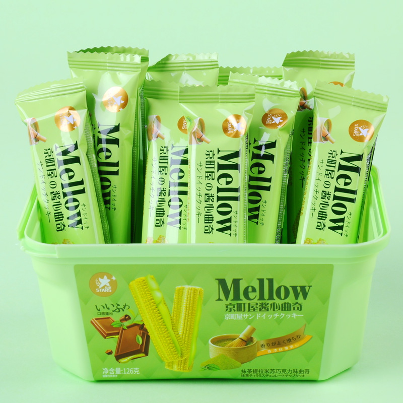 众星京町屋酱心曲奇饼干126g*3盒